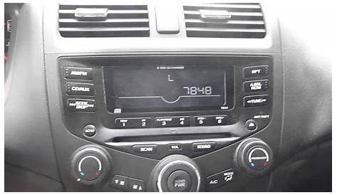 Honda Accord Radio Unlock Instructions and Codes - YouTube