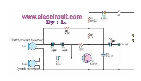 circuit diagram for a toy microphone