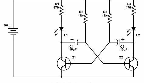 blinking light circuit diagram