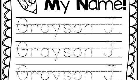 name tracing worksheets with lines