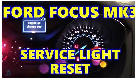 2014 ford focus engine oil reset