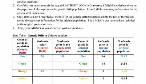 genetic drift worksheet answers
