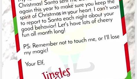 Editable Elf Letter Printable, Letter from Elf, #EDITABLE #Elf #letter