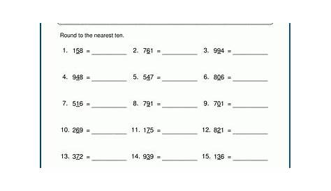 rounding to the nearest 10000 worksheets