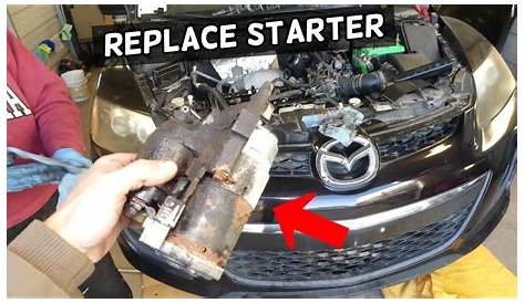 HOW TO REMOVE AND REPLACE STARTER ON MAZDA CX-7 MAZDASPEED 3 6 - YouTube