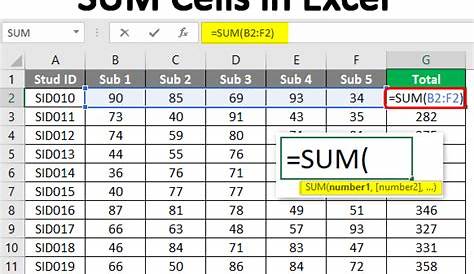 SUM Cells in Excel | Examples on How to SUM Cells in Excel