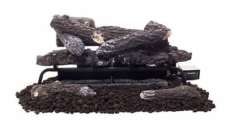 allen + roth 24-in 33000-BTU Dual-Burner Vent-free Gas Fireplace Logs