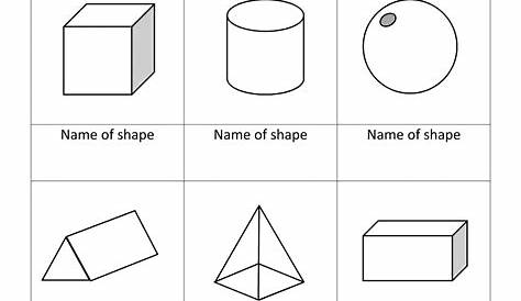 first grade 3d shapes worksheet
