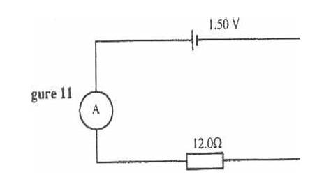 The ammeter in the circuit in figure 11 has negligible resistance. When