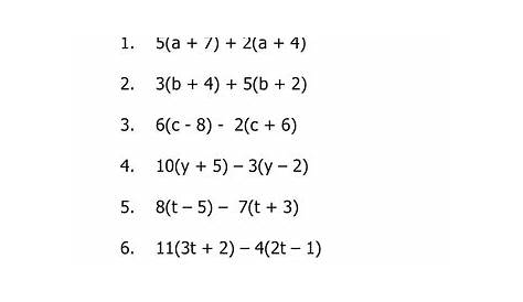 simplifying algebraic expressions worksheet answers