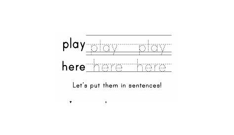 i words worksheet for kindergarten