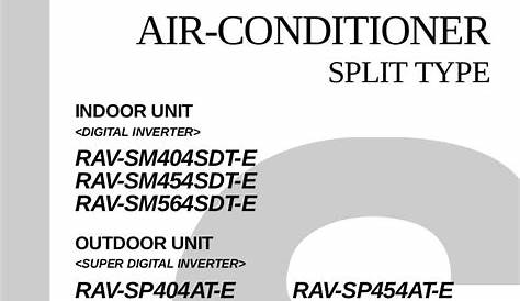 Toshiba Air Conditioner Service Manual Model RAV-SM404SDT-E