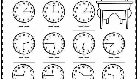 how to read a clock worksheets
