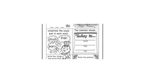 homework for 1st graders worksheet