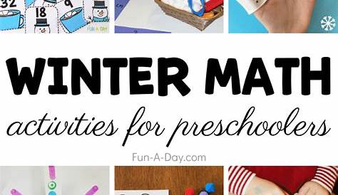winter math activities for kindergarten