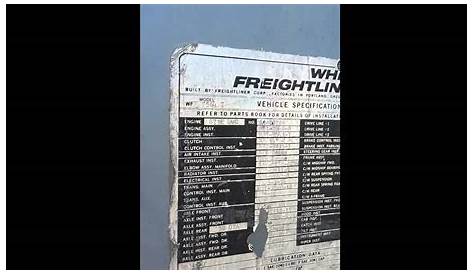 freightliner spec sheet by vin