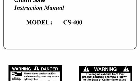 ECHO CS-400 INSTRUCTION MANUAL Pdf Download | ManualsLib