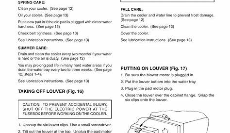 Care of your cooler | Essick Air ECR 7200 User Manual | Page 11 / 16