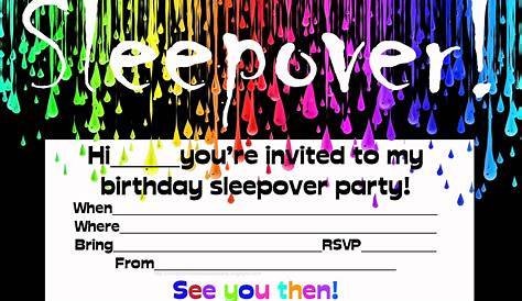 40th Birthday Ideas: Birthday Invitation Templates Sleepover