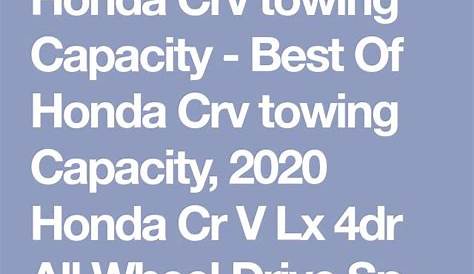 2020 honda crv towing capacity