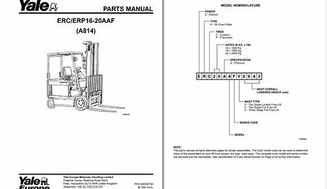yale forklift parts diagram