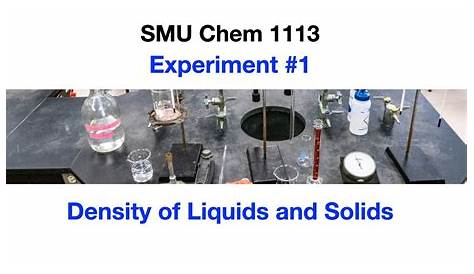 the density of liquids and solids experiment
