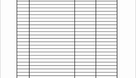 printable inventory list template