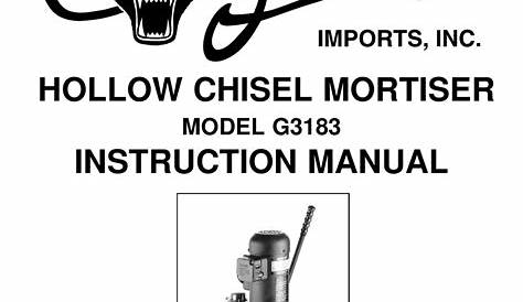 GRIZZLY G3183 INSTRUCTION MANUAL Pdf Download | ManualsLib