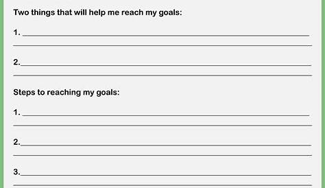 simple goal setting worksheets