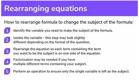 rearranging equations worksheets