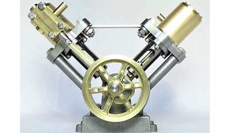 Live Steam Twin Cylinder "Marine" Model Steam Engine Fully Machined Kit