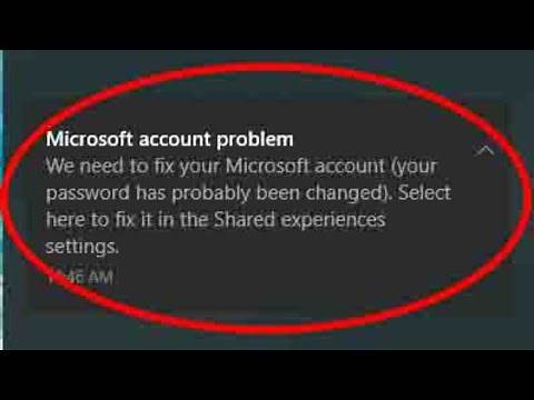 How to solve Microsoft Account Problem-We need to fix your microsoft account windows 10