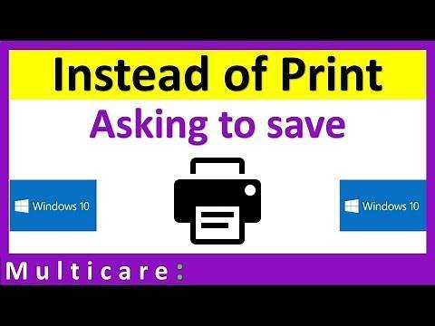 How to fix Printer Asking for Save Instead of Print in windows 10