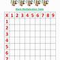 Times Table Blank Chart