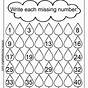 Fill In Missing Numbers Worksheet