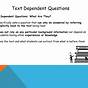 Text Dependent Questions Examples
