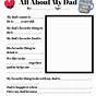 Free Printable All About My Dad Worksheets