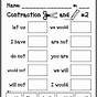 Contraction Matching Worksheet