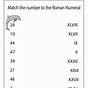 Worksheet For Roman Numerals