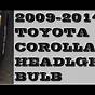 09 Toyota Corolla Headlight Bulb