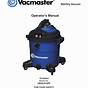 Vacmaster Vp215 Owners Manual