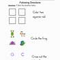Following 2 Step Directions Worksheet