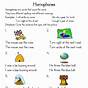 Homophones Worksheet 3rd Grade