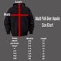 Extra Large Hoodie Size Chart