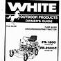 White Lawn Tractor Manuals