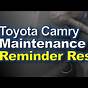 Toyota Camry Reset Maintenance Required Light