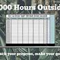 1000 Hours Outside Chart Printable