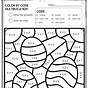 Easter Multiplication Color Worksheet