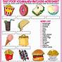 Food Vocabulary Worksheet Pdf