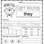 Editable Sight Word Worksheets For Kindergarten